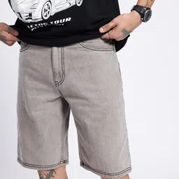 glitchez Men Offbeat Aesthetic Oversize Denim Jorts-image-45