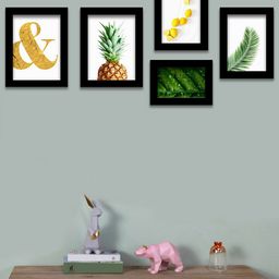 Art Street Set of 5 Black & White Wall Paintings-20