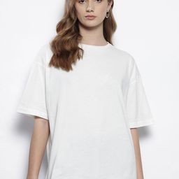 MISSPAP Drop-Shoulder Sleeves Pure Cotton Oversized  T-shirt-image-37