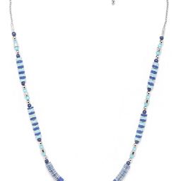 RICHEERA Blue Silver-Plated Beaded Necklace-94