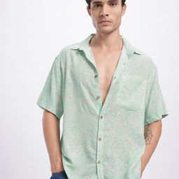 glitchez Floral Print Relaxed Fit Shirt-image-89