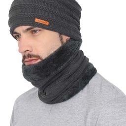 FabSeasons Unisex Grey Solid Beanie-image-77