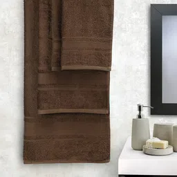 HOSTA HOMES Brown 550 GSM Bath Towels Pack of 4-image-5