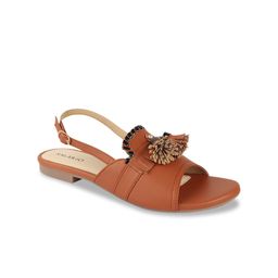 SALARIO Women Tan Solid Open Toe Flats-image-60