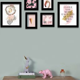 Art Street Set Of 6 White & Black Wall Paintings-image-88