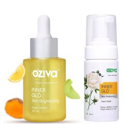 OZiva Set Of 2 Inner Glo Skin Brightening Face Serum - 30 ml & Face Wash - 100 ml-16
