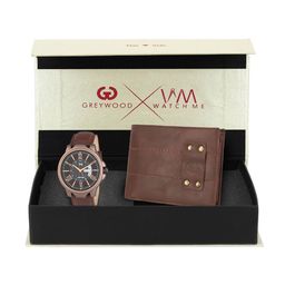 Greywood Men Brown & Black Accessory Gift Set-image-98
