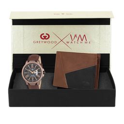 Greywood Men Brown & Black Accessory Gift Set-image-102