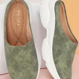 FAUSTO Women Perforated Lightweight Mule Sneakers-image-23
