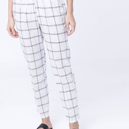 Vishudh Women White & Black Regular Fit Checked Regular Trousers-image-66