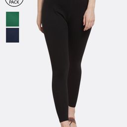 GRACIT Women Pack of 3 Solid Ankle-Length Leggings-image-28