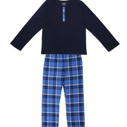 FUNKRAFTS Girls Navy Blue & Grey Solid Night suit-image-40