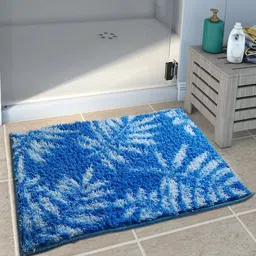 Athom Trendz Blue Printed Anti-Skid Bath Rug-image-37