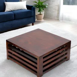 Ikiriya Brown Wood Contemporary Dark Walnut Finish Square Coffee Table-image-93