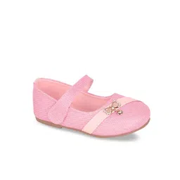 In Fashion By Solly Dolly Girls Pink Woven Design Ballerinas-image-80