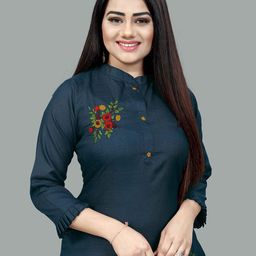 4u Fashion Women Thread Work Embroidered Kurta-picture-8