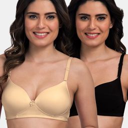 Tweens Pack of 2 Solid Non-Wired Heavily Padded Everyday Bra TW-1570-34