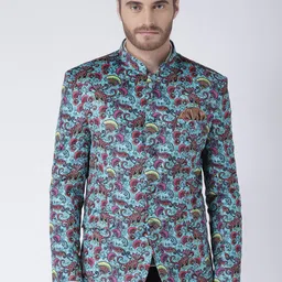 Hangup Men Multicoloured Printed Single-Breasted Blazer-28
