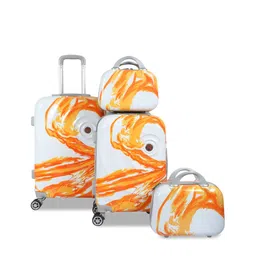 Polo Class Orange & White Printed Set of 3 Travelling Bag-14