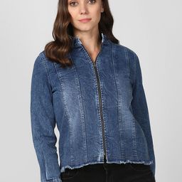 StyleStone Women Blue Solid Denim Jacket-image-37