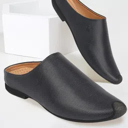 FAUSTO Men Textured Lightweight Comfort Insole Basics Mojaris-picture-13