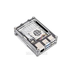 Waveshare Raspberry Pi 5 Transparent & Acrylic Case RPI 5 Active Cooler Supports Acrylic Case For Enhanced Protection & Optimal Cooling - Black - RS8532 Waveshare Raspberry Pi 5 Transparent & Acrylic Case RPI 5 Active Cooler Supports Acrylic Case For Enhanced Protection & Optimal Cooling - Black - RS8532 image 5