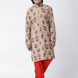 Hangup Boys Multicoloured Printed Kurta with Pyjamas-image-9