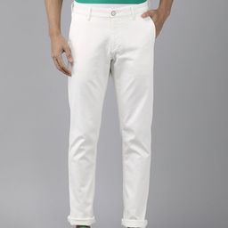 U S Polo Assn Men White Textured Slim Fit Trousers-image-18