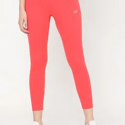 Silvertraq Women Orange Mid-Rise Track Tights-picture-16