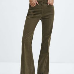 MANGO Women Velvet Flared Trousers-picture-13