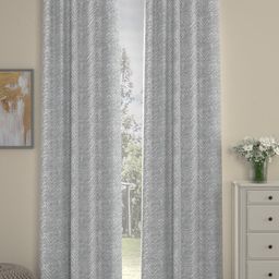 ROSARA HOME Unisex Grey Abstract Pack of 2 Door Curtains-19