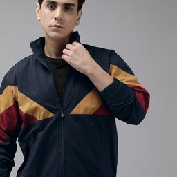 VOXATI Men Colourblocked Sporty Jacket-16