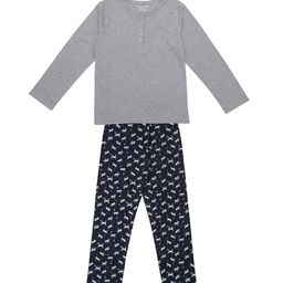FUNKRAFTS Girls Grey & Navy Blue Solid Night suit-image-39