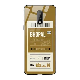 DailyObjects Olive Green & White Bhopal City Tag OnePlus 7 Glass Case-40