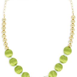 AKSHARA Girls Gold-Plated & Green Handcrafted Necklace-picture-24