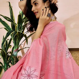 Mitera Ethnic Motifs Pure Linen Ready to Wear Saree-image-15