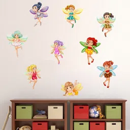rawpockets Muticoloured Baby Angel Combo Wall Stickers-image-78