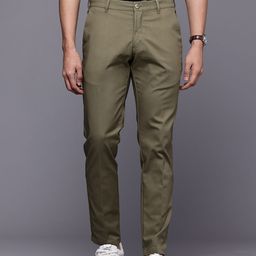 Louis Philippe Ath.Work Men Comfy Tapered Fit Smart Casual Chinos Trousers-image-29