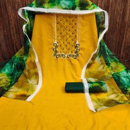 Lilots Embroidered Unstitched Dress Material-image-4