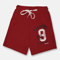 CHIMPRALA Unisex Kids Red Printed Mid-Rise Regular Shorts-image-57