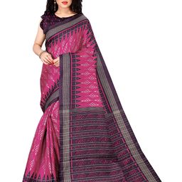 KALINI Pink & White Art Silk Printed Saree-picture-24