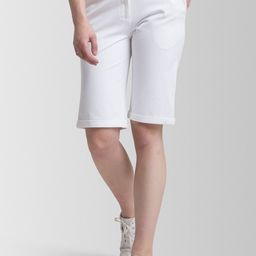 FableStreet Women White Solid Regular Shorts-image-65