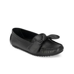 CARLO ROMANO Women Black Leather Loafers-57