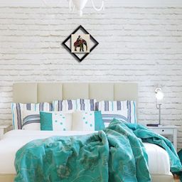 eCraftIndia Multicoloured Elephant UV Wall Art-image-83