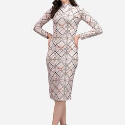 PURVAJA Women Beige Bodycon Dress-picture-21