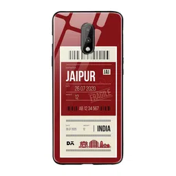 DailyObjects Maroon & White Jaipur City Tag OnePlus 7 Glass Case-20
