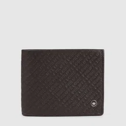 Louis Philippe Men Brown Textured Two Fold Leather Wallet-image-79