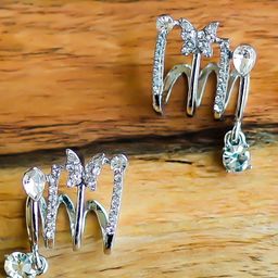 PolluxCraft Silver Plated Butterfly Studs Earrings-13