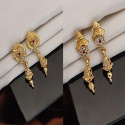VEMISHTI Brass Gold-Plated Earrings-image-22