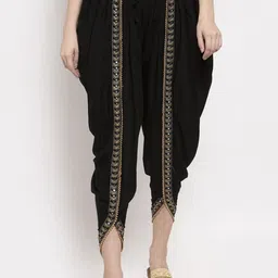 Miaz Lifestyle Women Black Solid Dhoti Salwar-image-49